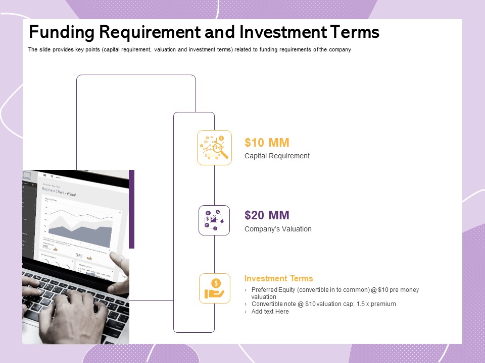 Investor Presentation For Society Funding Funding Requirement And Investment Terms Sample PDF