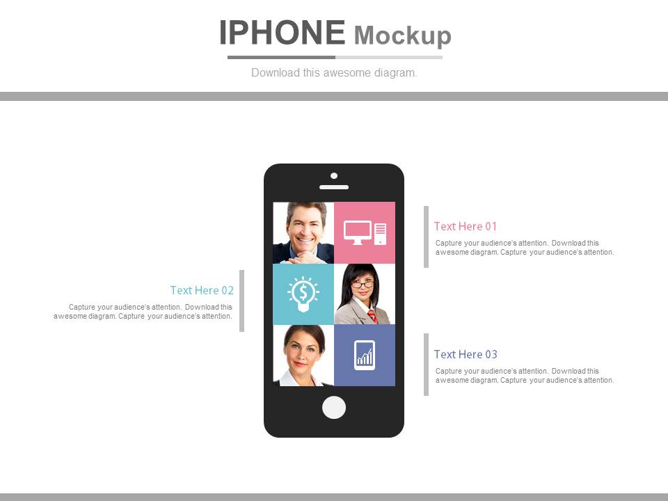 Iphone With Candidate Profiles And Pictures Powerpoint Slides