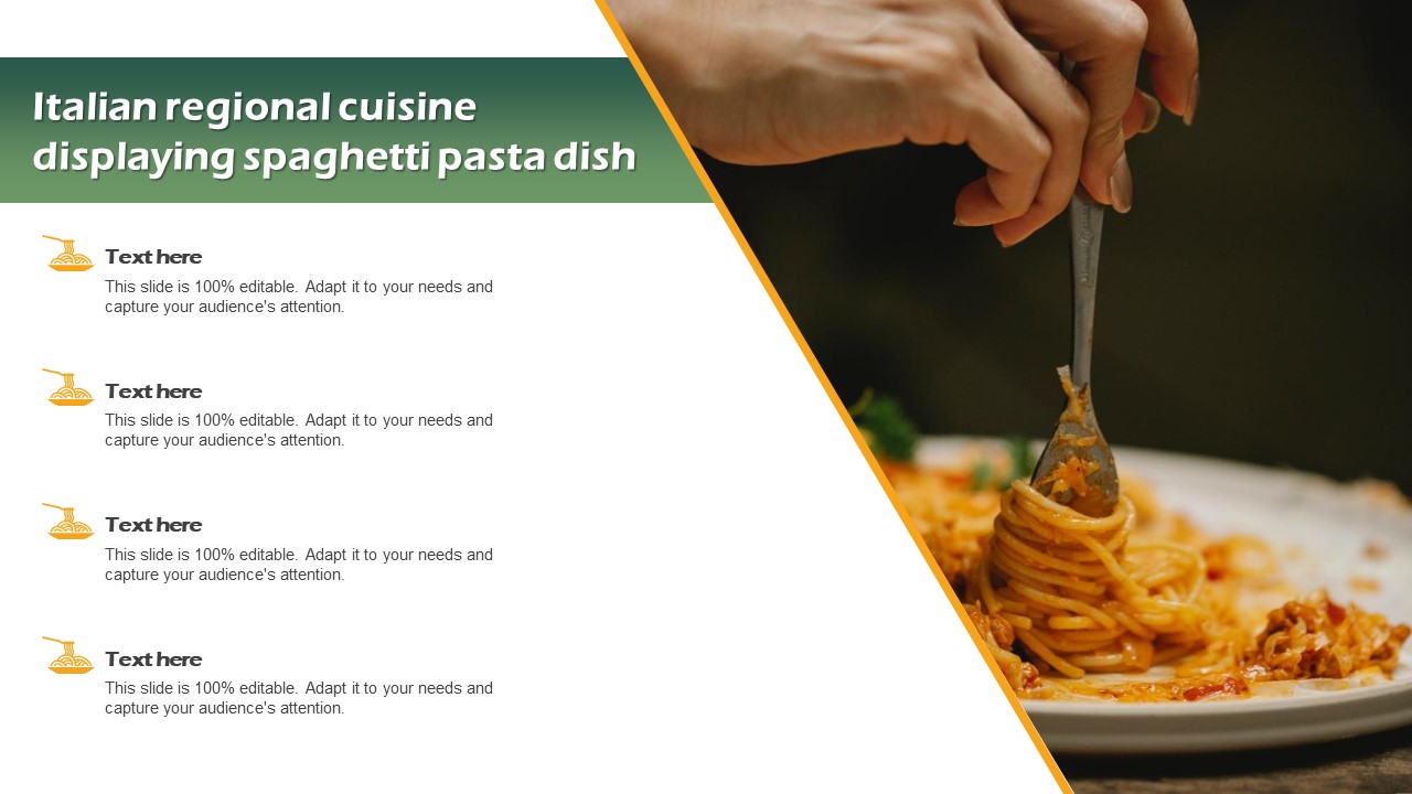 Italian Regional Cuisine Displaying Spaghetti Pasta Dish Formats PDF