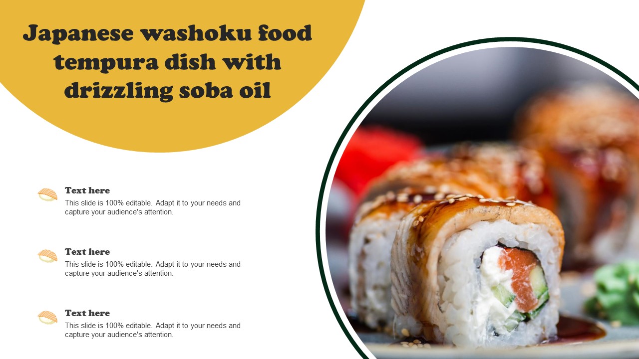 Japanese Washoku Food Tempura Dish With Drizzling Soba Oil Microsoft PDF
