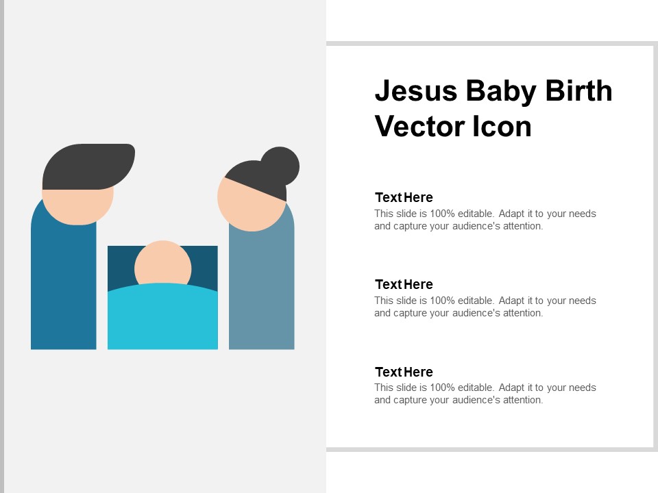 Jesus Baby Birth Vector Icon Ppt PowerPoint Presentation Gallery Visuals
