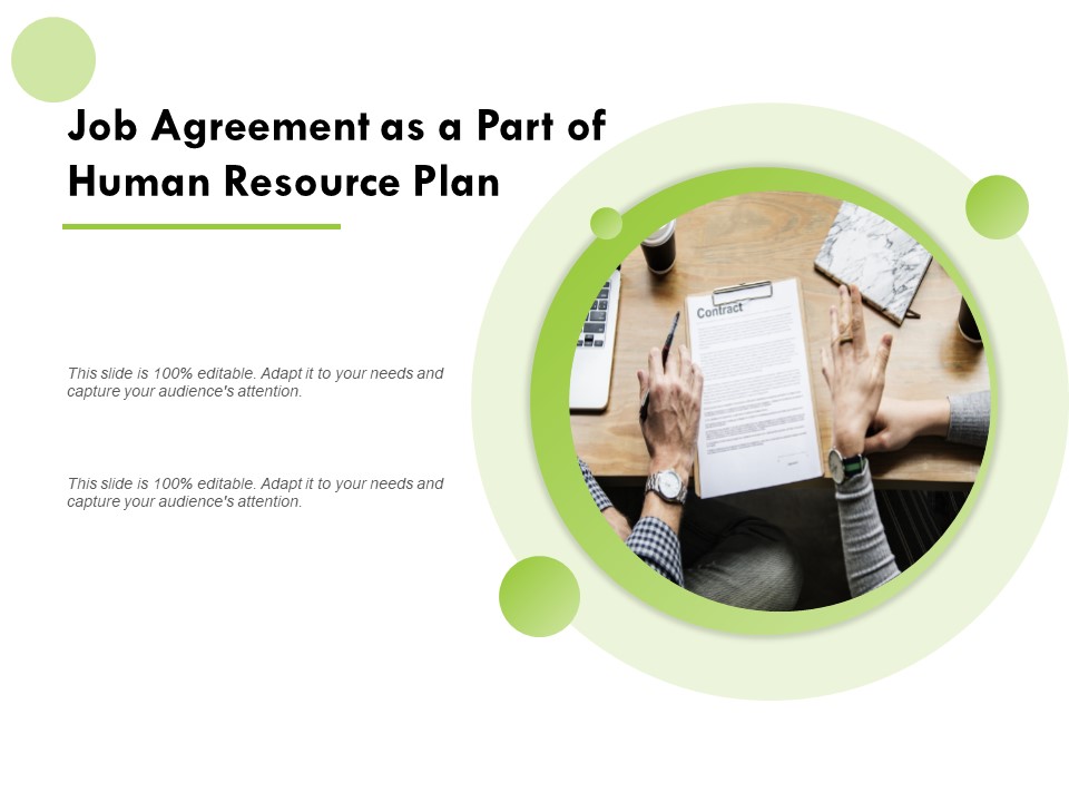 Job Agreement As A Part Of Human Resource Plan Ppt PowerPoint Presentation Summary Icons
