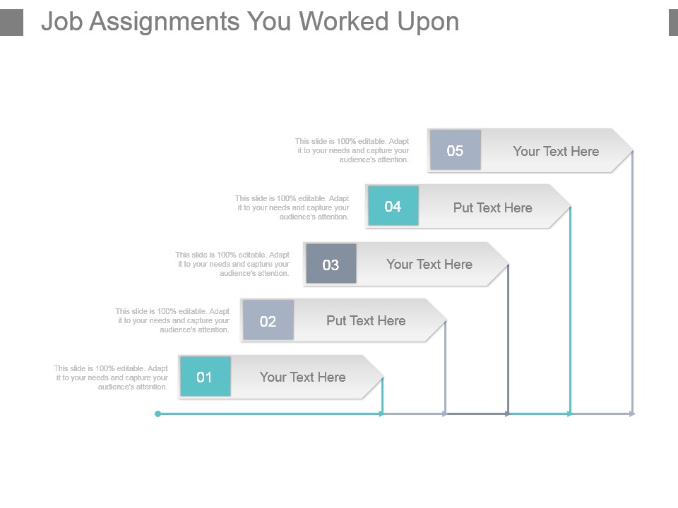 Job Assignments You Worked Upon Powerpoint Slide Background Designs