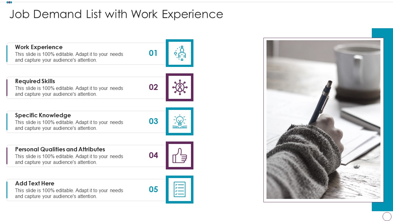Job Demand List With Work Experience Diagrams PDF