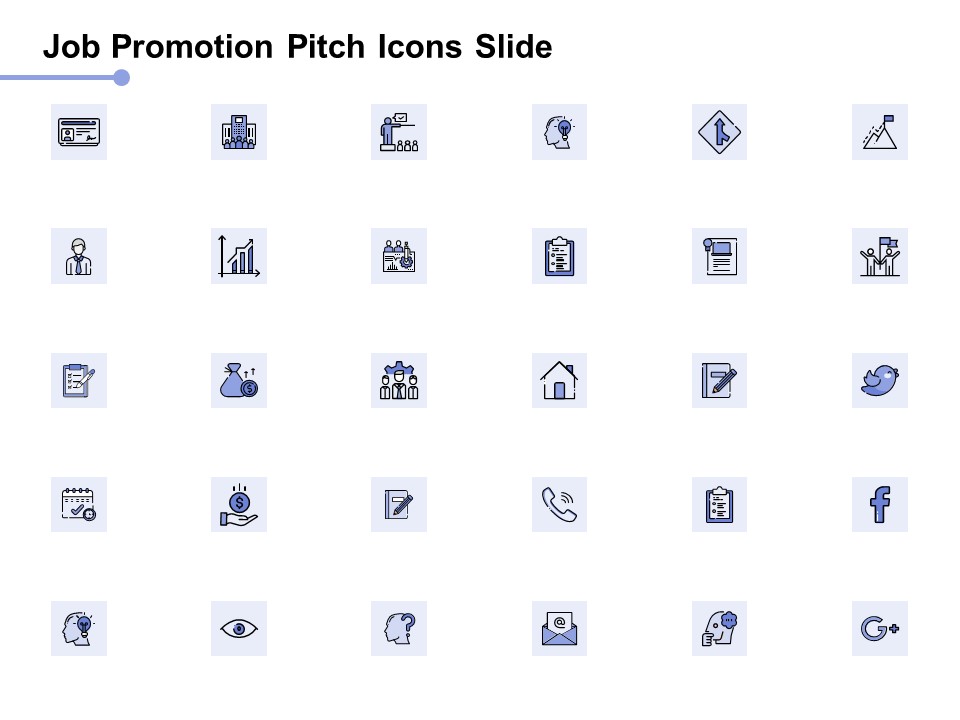 Job Promotion Pitch Icons Slide Vision Ppt PowerPoint Presentation Pictures Example Introduction
