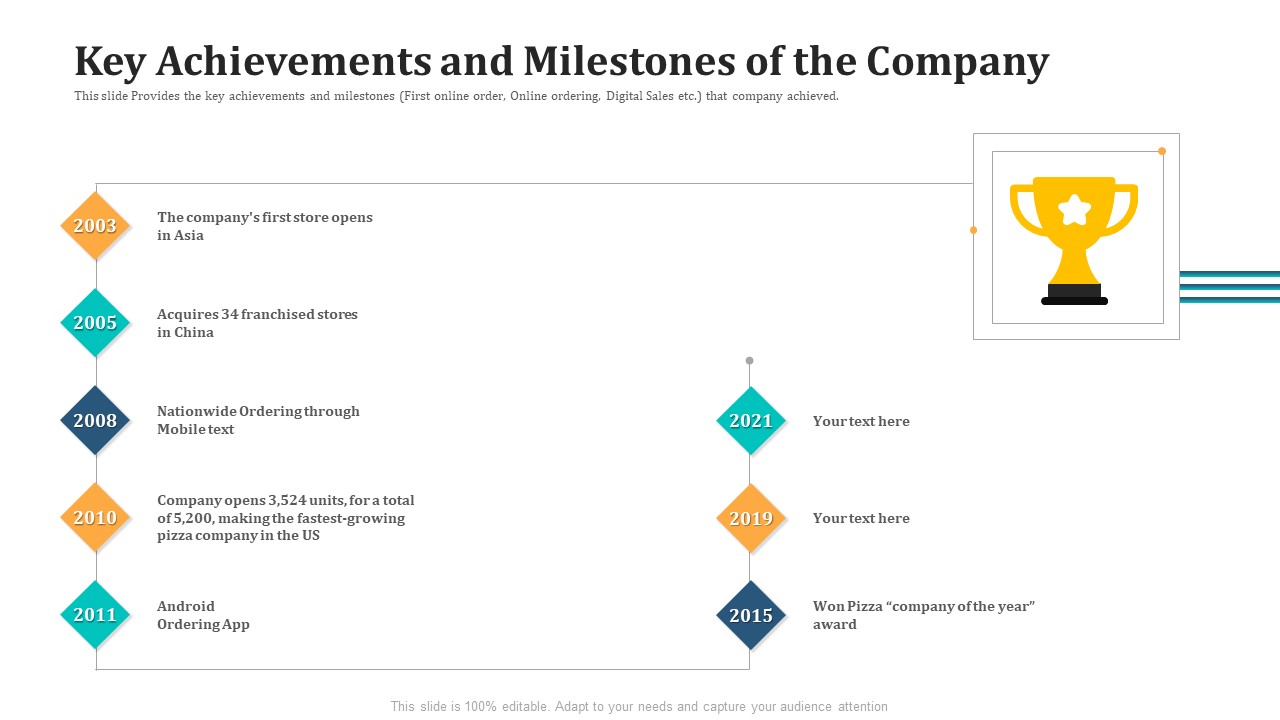 Key Achievements And Milestones Of The Company Guidelines PDF