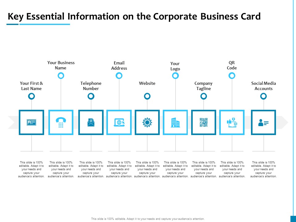 Key Essential Information On The Corporate Business Card Diagrams PDF