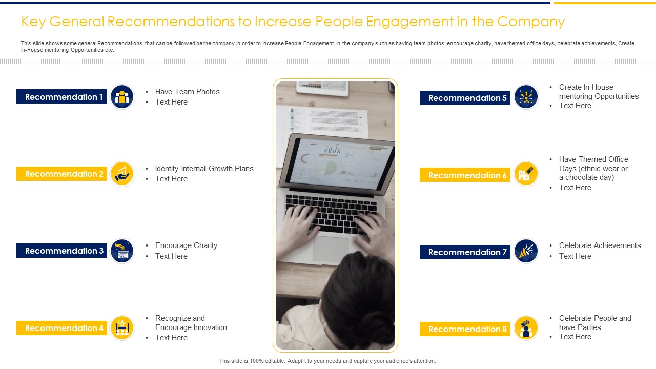Key General Recommendations To Increase People Engagement In The Company Ppt Inspiration Pictures PDF