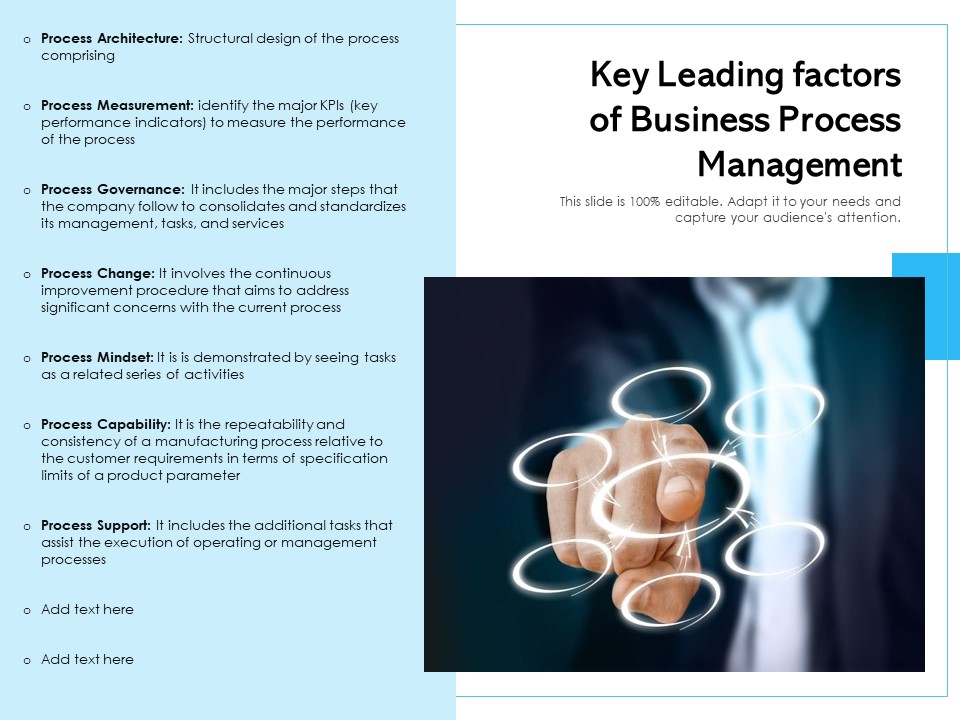 Key Leading Factors Of Business Process Management Ppt PowerPoint Presentation Gallery Slide Download PDF