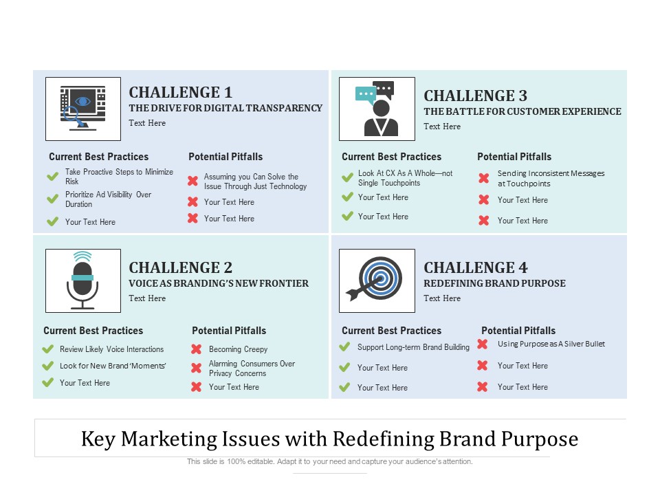 Key Marketing Issues With Redefining Brand Purpose Ppt PowerPoint Presentation Gallery Icon PDF