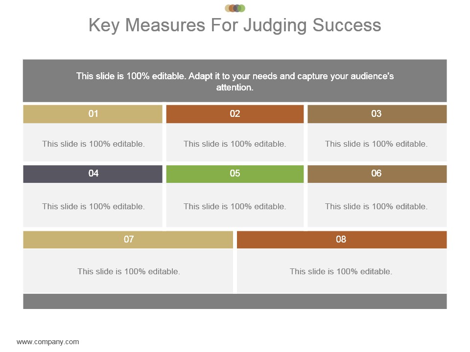 Key Measures For Judging Success Powerpoint Slide Ideas