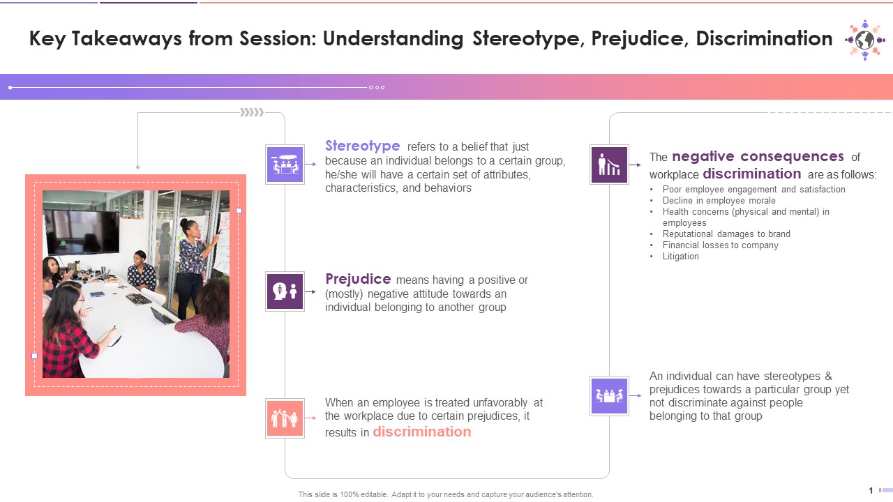 Key Takeaways From Session On Stereotype Prejudice And Discrimination Training Ppt