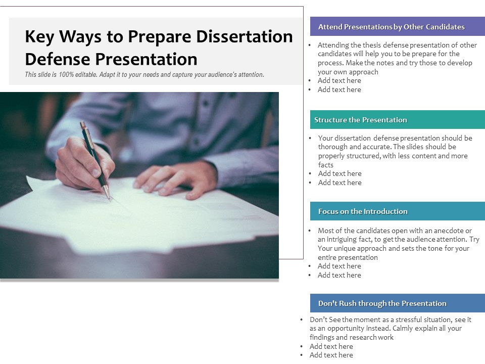Key Ways To Prepare Dissertation Defense Presentation Ppt PowerPoint Presentation Styles Graphics Pictures PDF