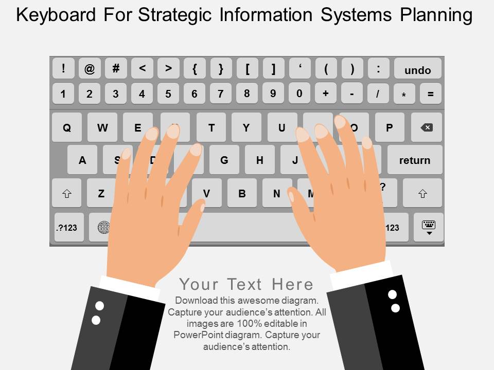 Keyboard For Strategic Information Systems Planning Powerpoint Template