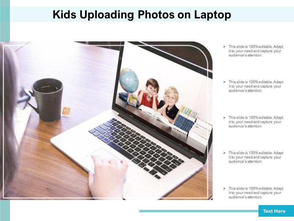 Kids Uploading Photos On Laptop Ppt PowerPoint Presentation File Model PDF