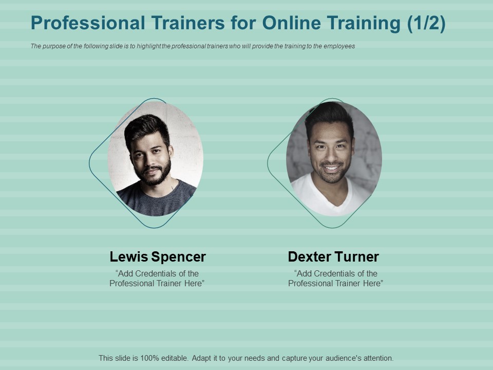LMS Development Session Professional Trainers For Online Training Teamwork Background PDF