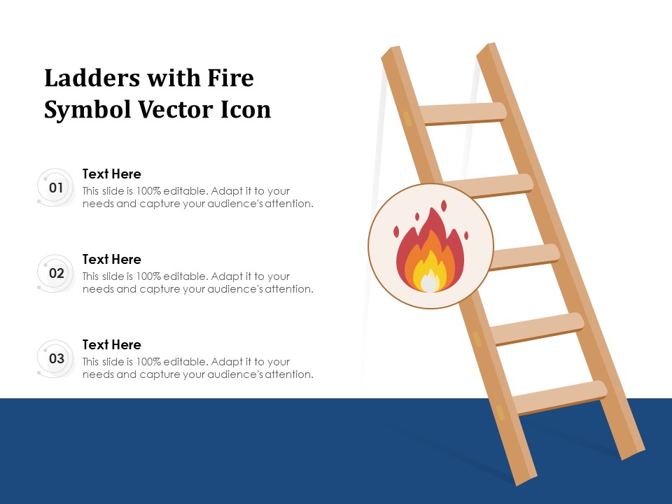Ladders With Fire Symbol Vector Icon Ppt PowerPoint Presentation Gallery Templates PDF