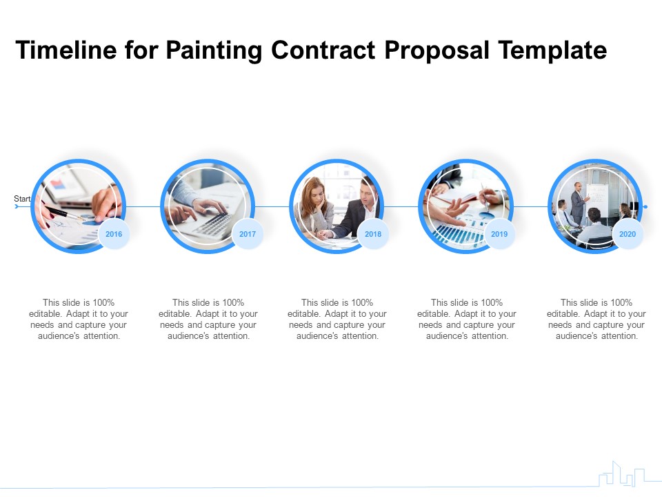 Land Holdings Building Timeline For Painting Contract Proposal Template Themes PDF
