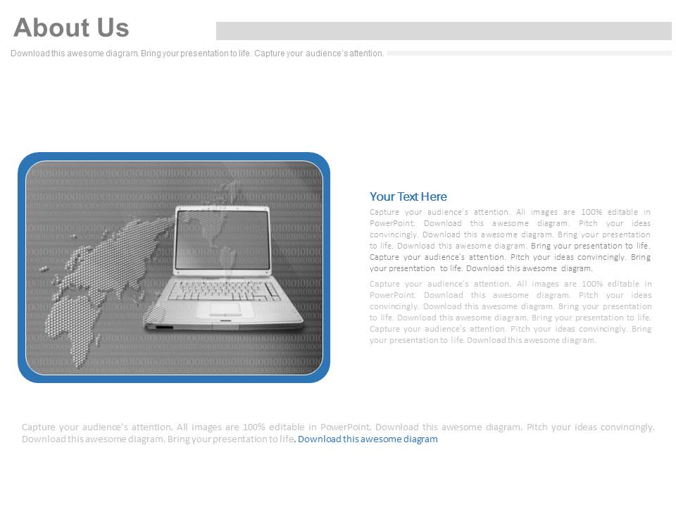 Laptop With Map For Geographical Location Powerpoint Slides