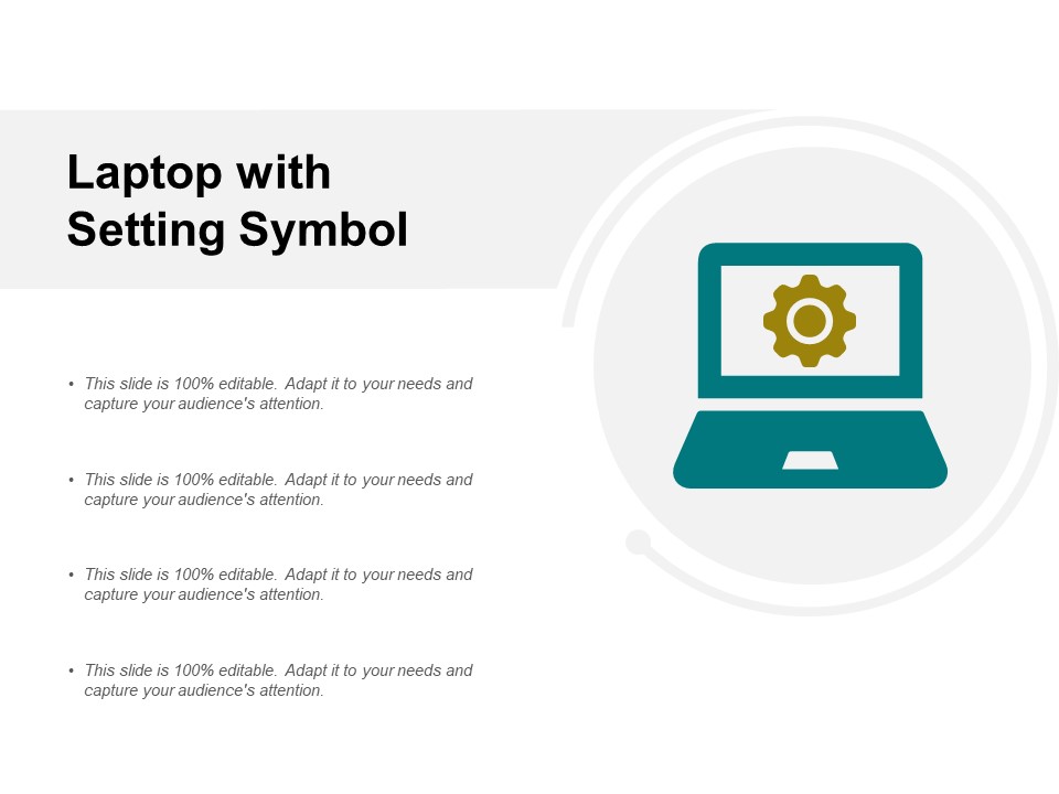 Laptop With Setting Symbol Ppt PowerPoint Presentation Layouts File Formats