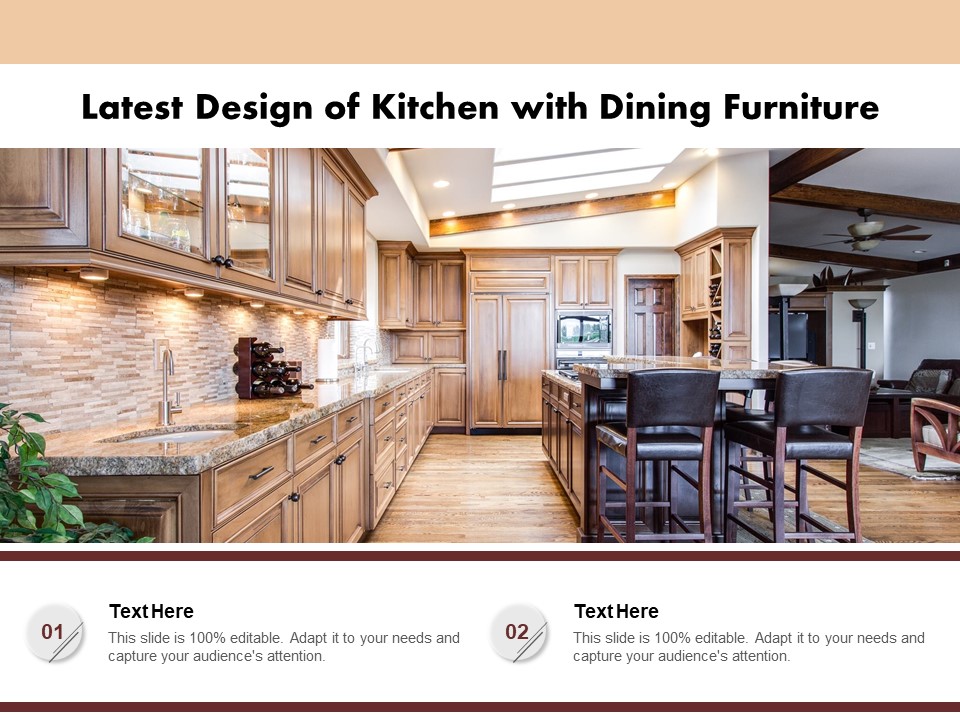 Latest Design Of Kitchen With Dining Furniture Ppt PowerPoint Presentation Show Influencers PDF