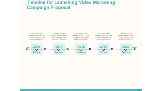Launching Video Marketing Campaign Proposal Ppt PowerPoint Presentation Complete Deck With Slides