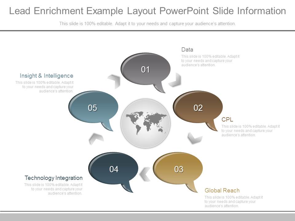 Lead Enrichment Example Layout Powerpoint Slide Information