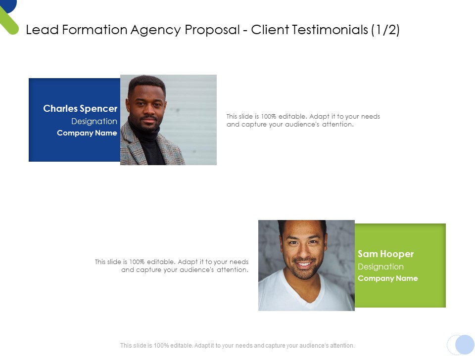 Lead Formation Agency Proposal Client Testimonials Communication Ppt Ideas Summary PDF