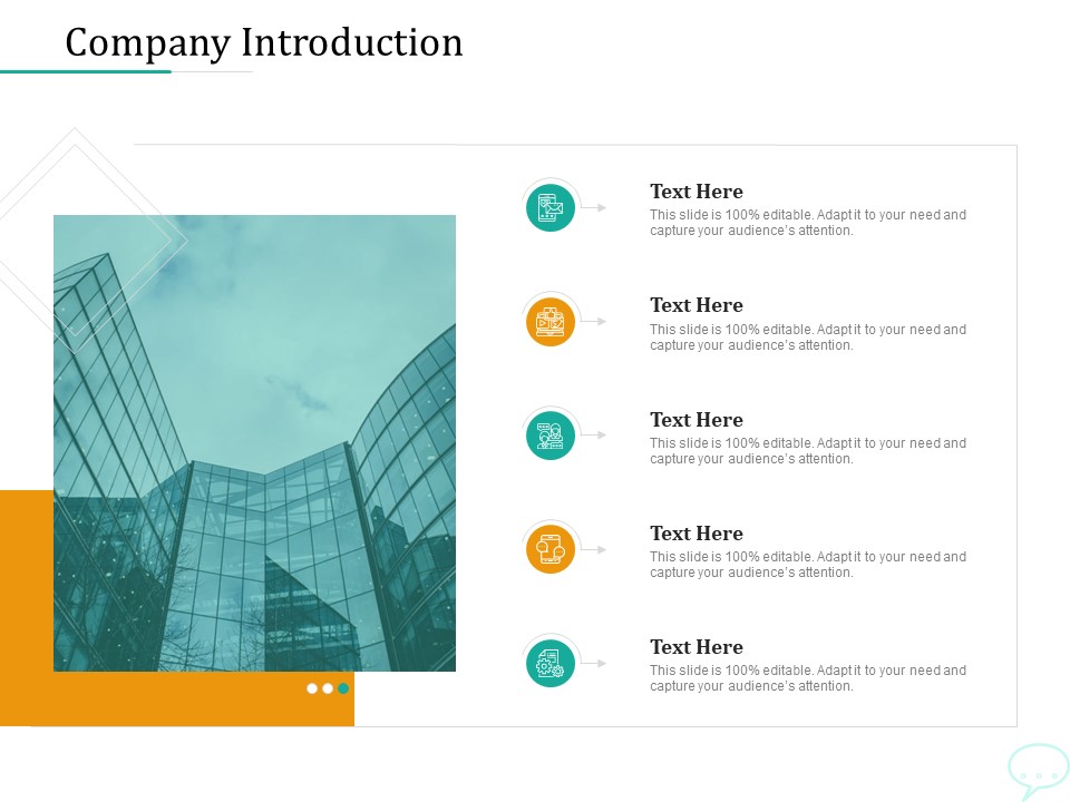 Lead Generation Initiatives Through Chatbots Company Introduction Ppt Styles Images PDF