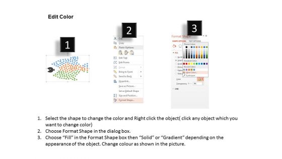 Leader Fish And Small Fish For Teamwork Powerpoint Template