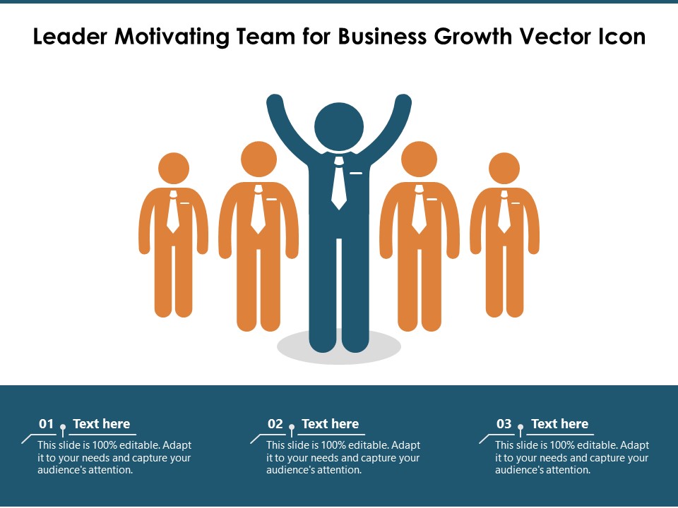 Leader Motivating Team For Business Growth Vector Icon Ppt PowerPoint Presentation Infographic Template Slides PDF