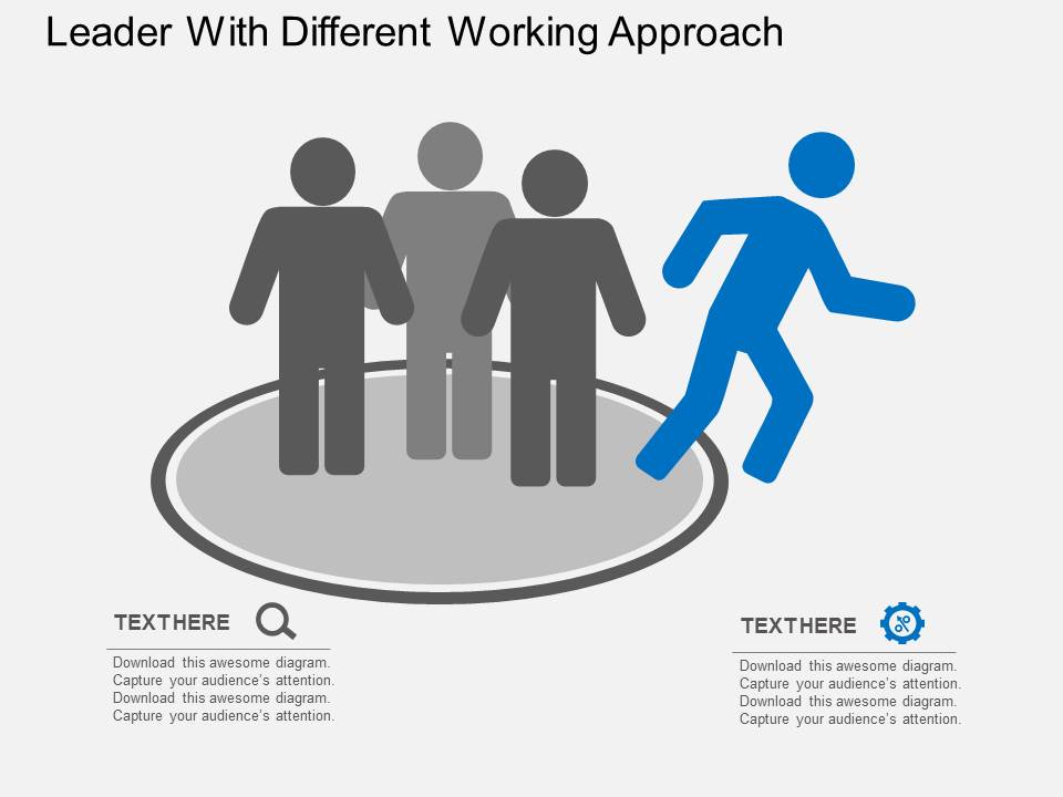 Leader With Different Working Approach Powerpoint Templates