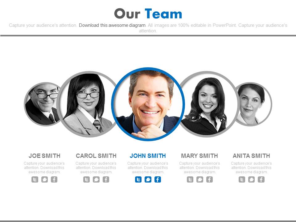 Leaders With Team Members Introduction Powerpoint Slides