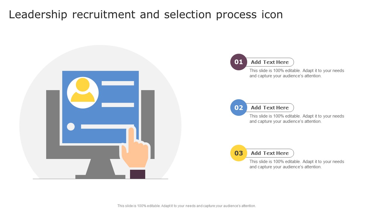 Leadership Recruitment And Selection Process Icon Inspiration PDF