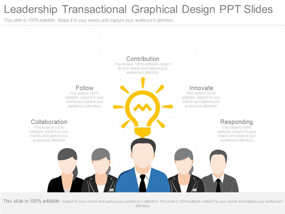 Leadership Transactional Graphical Design Ppt Slides
