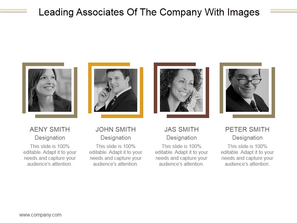 Leading Associates Of The Company With Images Ppt PowerPoint Presentation Example