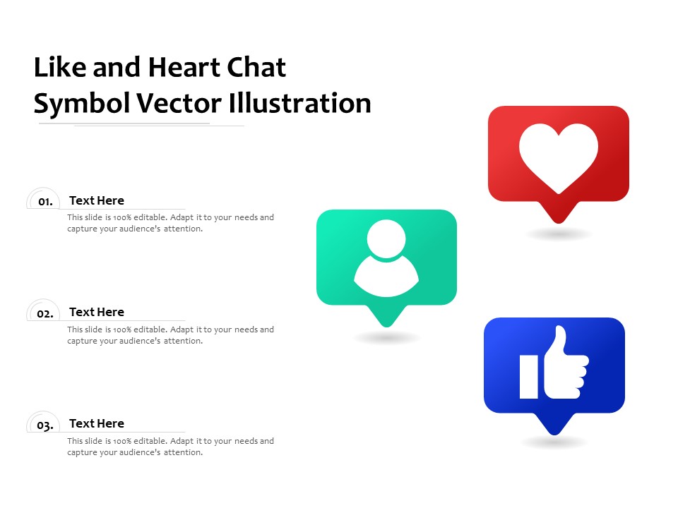 Like And Heart Chat Symbol Vector Illustration Ppt PowerPoint Presentation Infographics Slide Download PDF
