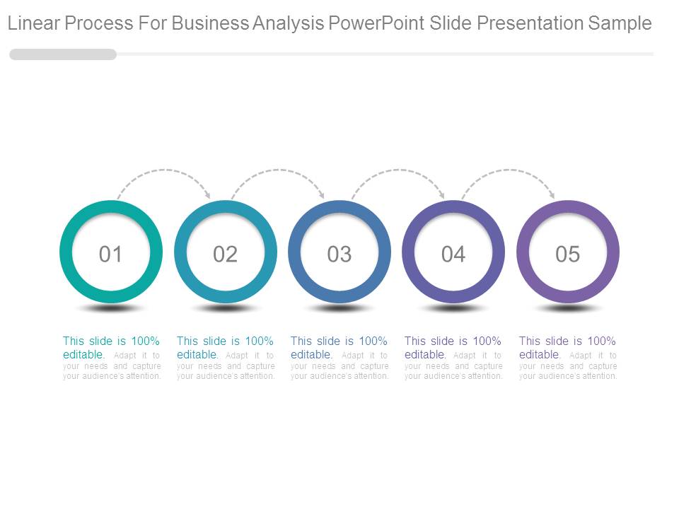 Linear Process For Business Analysis Powerpoint Slide Presentation Sample