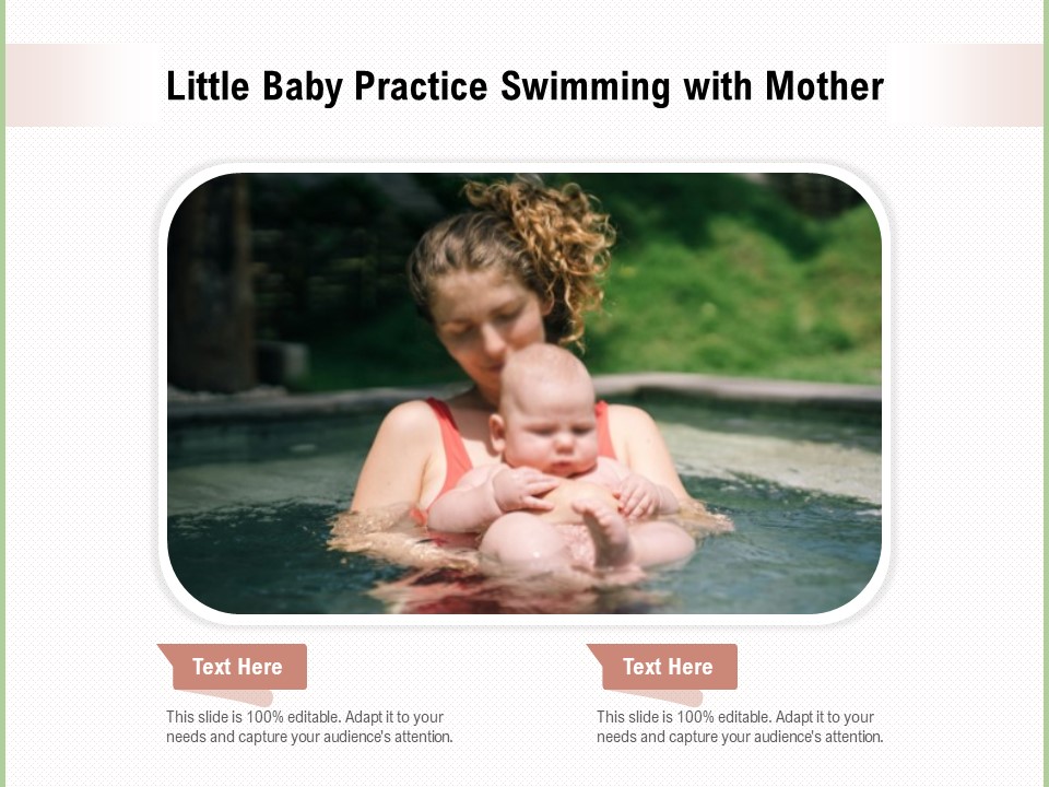 Little Baby Practice Swimming With Mother Ppt PowerPoint Presentation Diagram Templates PDF