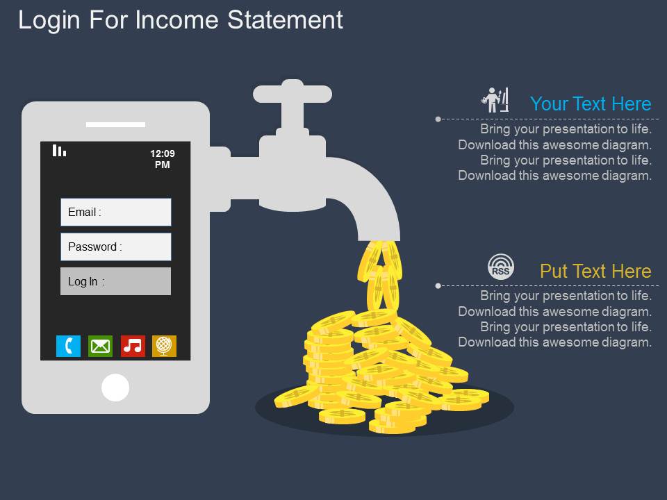 Login For Income Statement Powerpoint Template