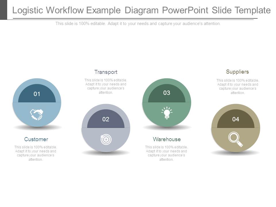 Logistic Workflow Example Diagram Powerpoint Slide Template
