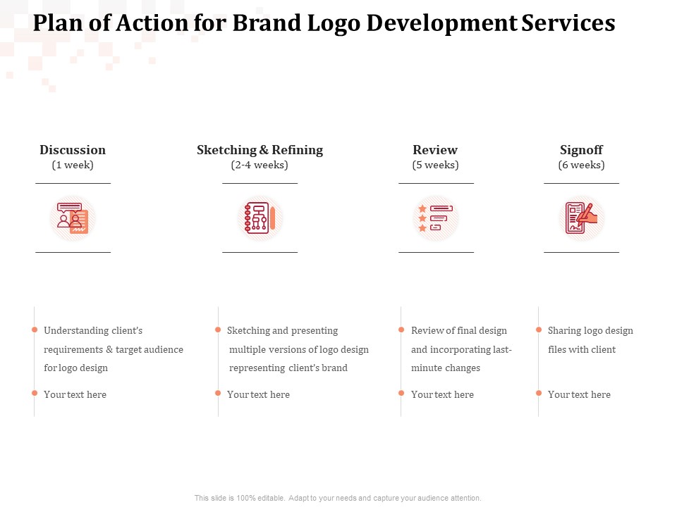 Logo Design Plan Of Action For Brand Logo Development Services Download PDF