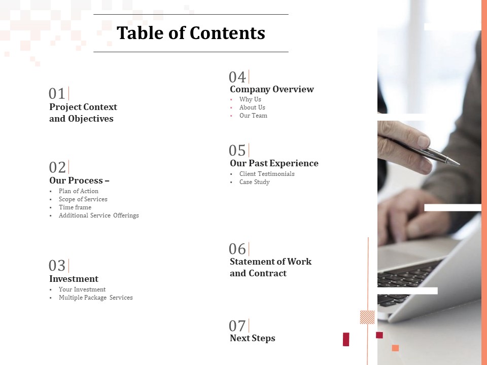 Logo Design Table Of Contents Ppt Summary Elements PDF