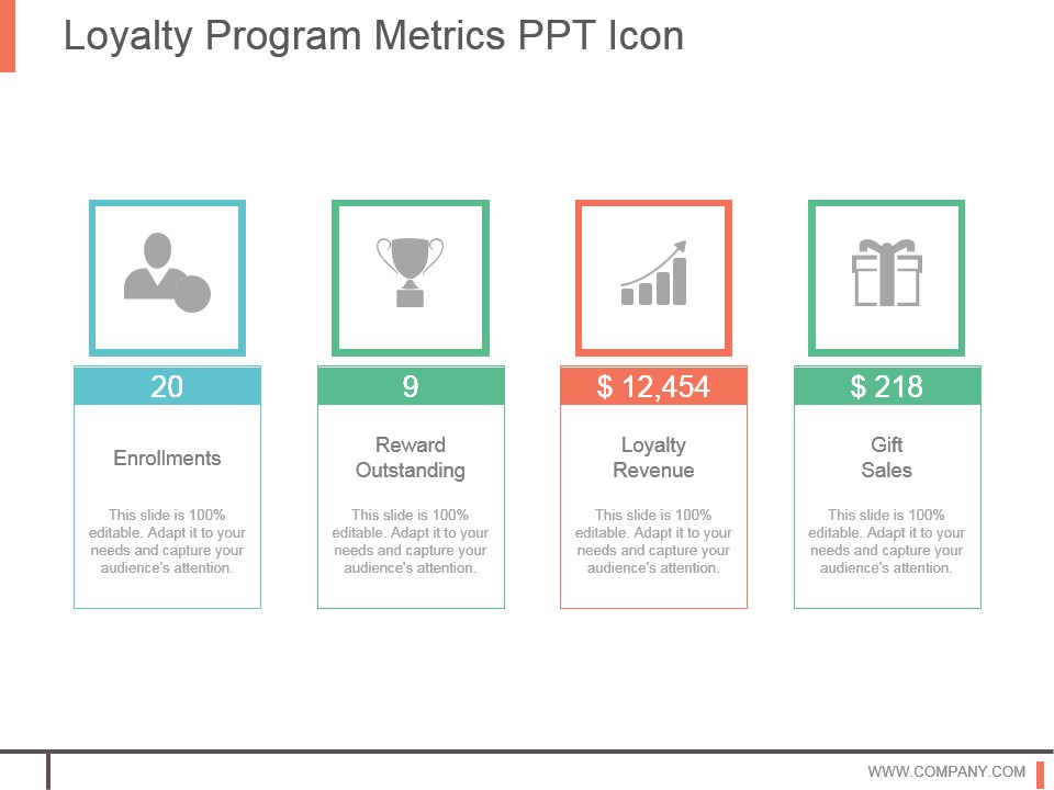 Loyalty Program Metrics Ppt Icon