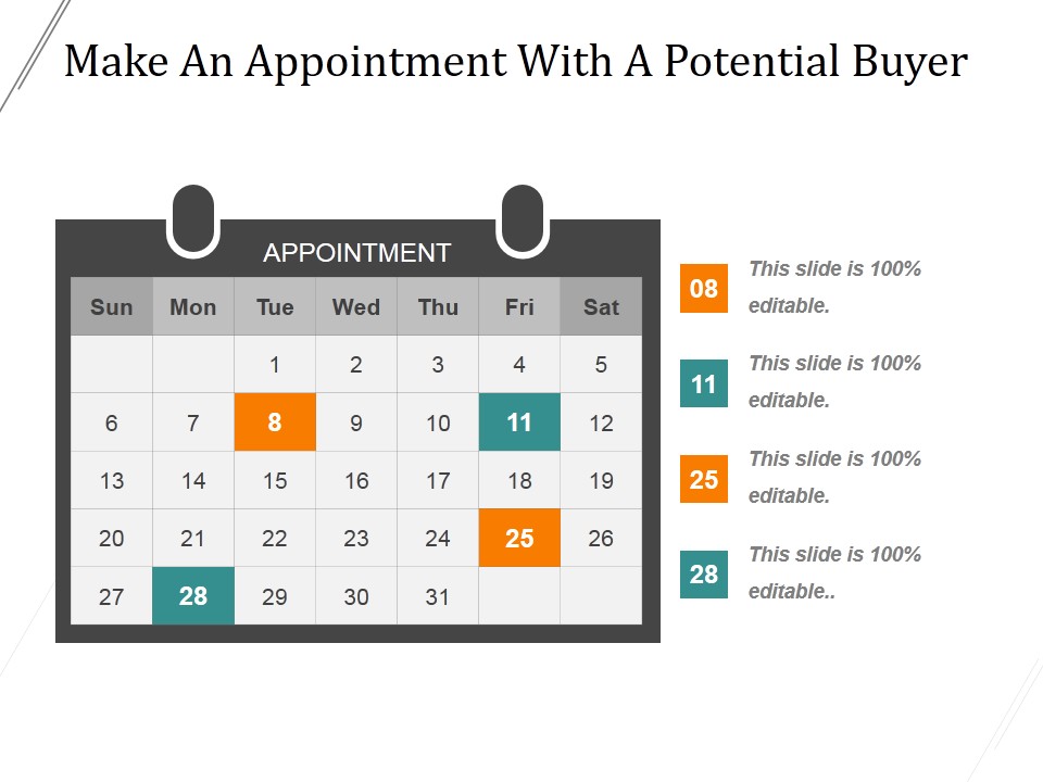 Make An Appointment With A Potential Buyer Ppt PowerPoint Presentation Example File