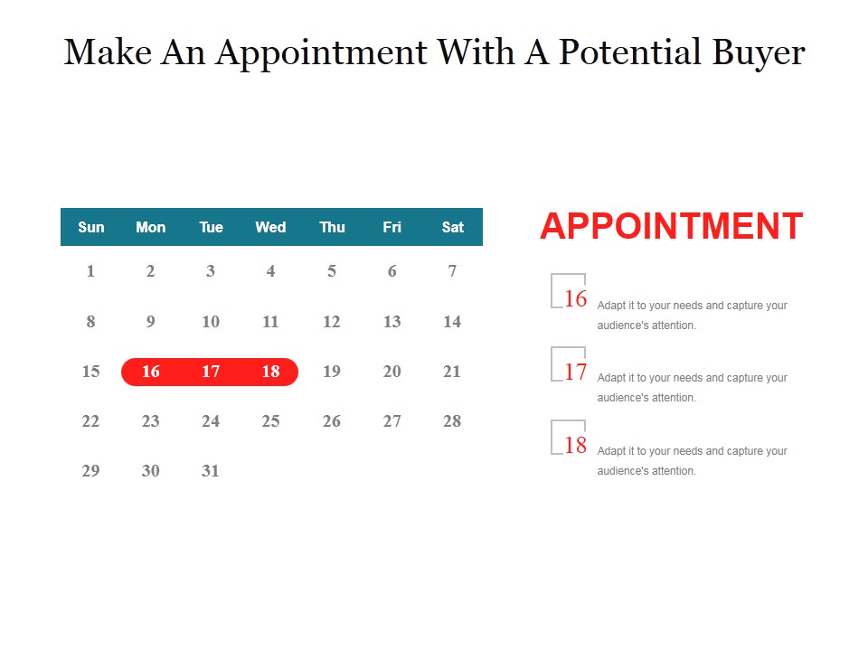 Make An Appointment With A Potential Buyer Ppt PowerPoint Presentation File Graphics Pictures