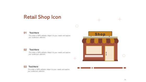 Maket Shopping Icon Retail Shop Price Tag Cash Counter Icon Ppt PowerPoint Presentation Complete Deck