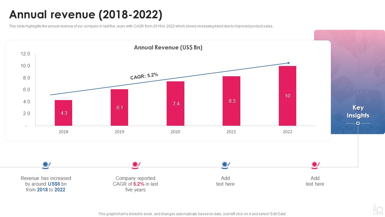 Makeup And Beauty Care Products Company Profile Annual Revenue 2018 To 2022 Sample PDF