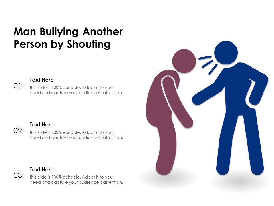 Man Bullying Another Person By Shouting Ppt PowerPoint Presentation File Graphic Images PDF