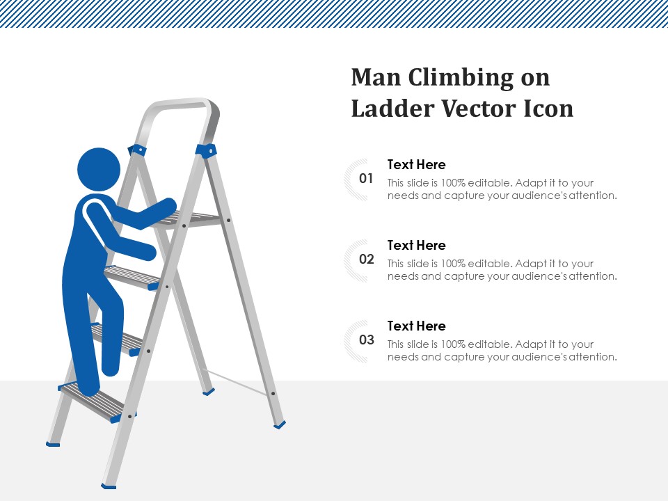 Man Climbing On Ladder Vector Icon Ppt PowerPoint Presentation Infographic Template Background Designs PDF